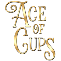 Stylized gold text on a black background reads "Age of Cups" with elegant, curved lettering, inviting you to explore the enchanting world of the Reader Portal.